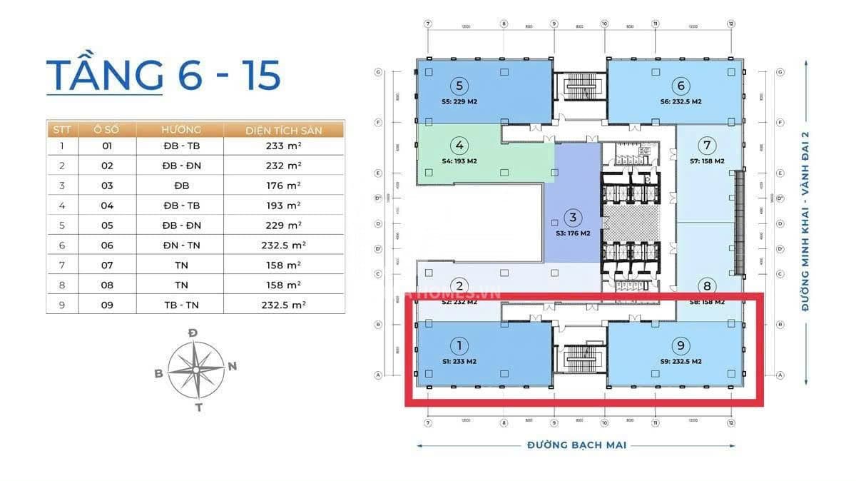 Cho thuê văn phòng tòa Vinaconex Diamond Tower (TTTM Chợ Mơ)